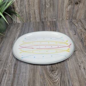 Vintage Harkerware Seafare Platter 11", Retro Kitchen, Harker Stone Oval Plate